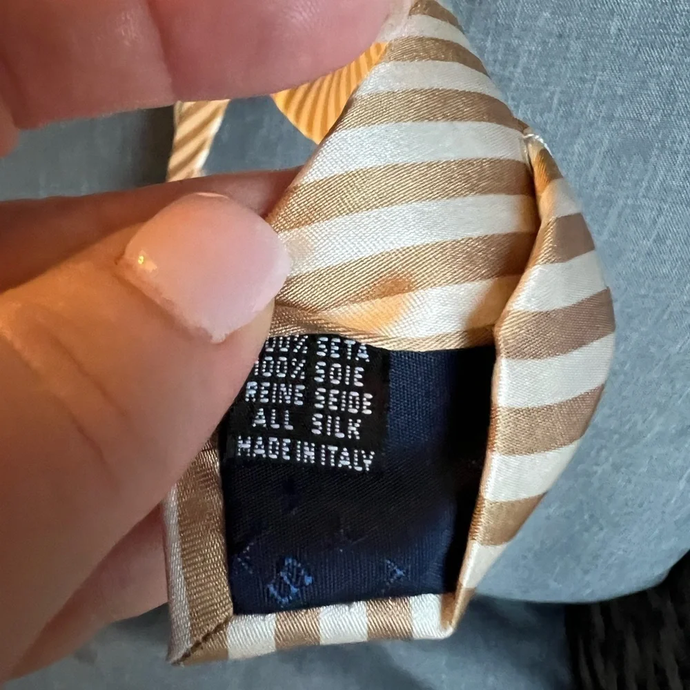 Roberto Stovelli Milano Stripe Silk Tie with Made In Italy MINT